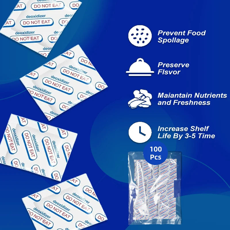 High-efficiency iron-based food-grade deoxidizer, safe, odorless, antioxidant, double-absorption, high temperature resistant